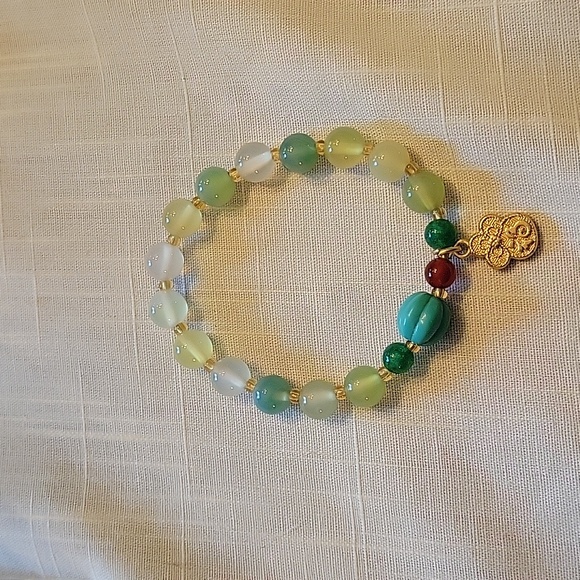 Emerald jade stone agate 8mm - Picture 1 of 2